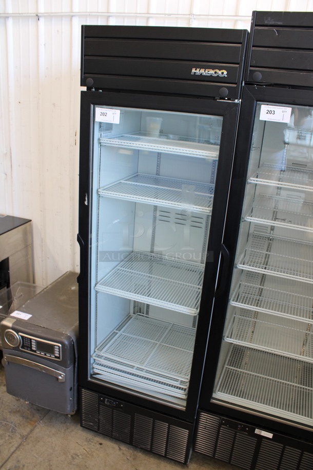 2019 Habco Model SE18 Metal Commercial Single Door Reach In Cooler Merchandiser w/ Poly Coated Racks. 115 Volts, 1 Phase. 24x24x78. Tested and Working! - Image 2 of 5