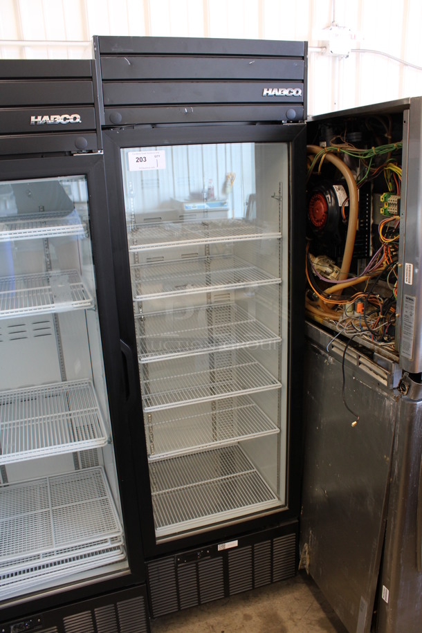 2019 Habco Model SE18 Metal Commercial Single Door Reach In Cooler Merchandiser w/ Poly Coated Racks. 115 Volts, 1 Phase. 24x24x80. Tested and Working! - Image 2 of 4