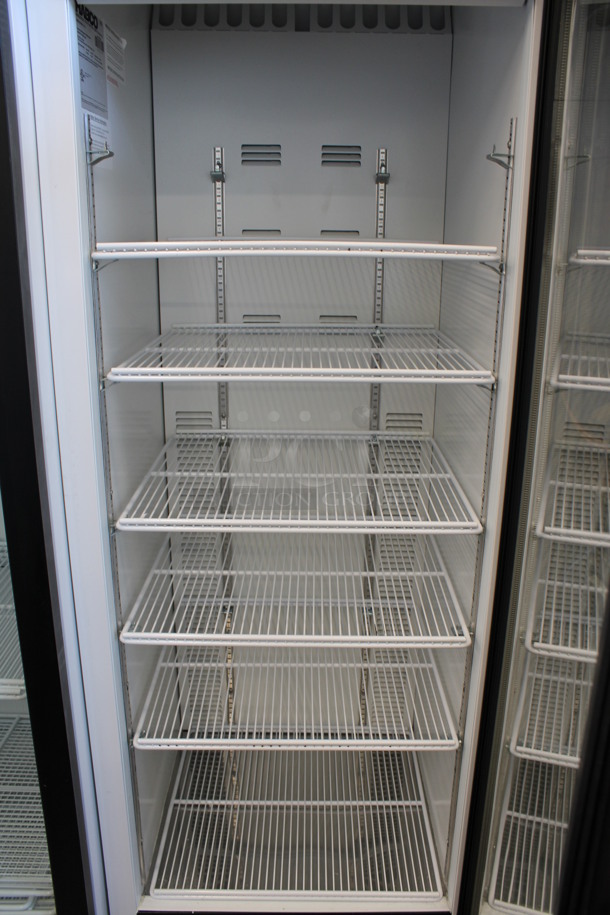 2019 Habco Model SE18 Metal Commercial Single Door Reach In Cooler Merchandiser w/ Poly Coated Racks. 115 Volts, 1 Phase. 24x24x80. Tested and Working! - Image 3 of 4