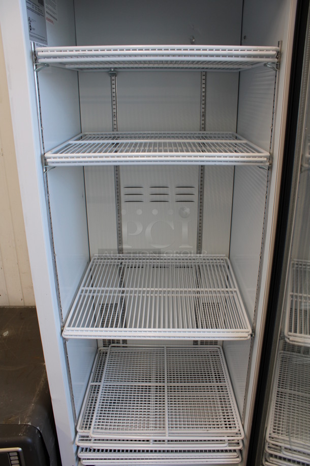 2019 Habco Model SE18 Metal Commercial Single Door Reach In Cooler Merchandiser w/ Poly Coated Racks. 115 Volts, 1 Phase. 24x24x78. Tested and Working! - Image 4 of 5