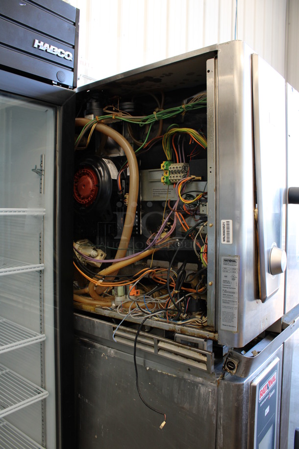 2 Rational Stainless Steel Commercial Combitherm Self Cooking Center Convection Ovens on Commercial Casters. Top Model: SCC WE 62. Bottom Model: SCC WE 102. 480 Volts, 3 Phase. 42x40x73. 2 Times Your Bid! - Image 4 of 9
