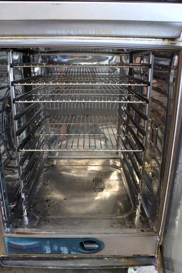 2 Rational Stainless Steel Commercial Combitherm Self Cooking Center Convection Ovens on Commercial Casters. Top Model: SCC WE 62. Bottom Model: SCC WE 102. 480 Volts, 3 Phase. 42x40x73. 2 Times Your Bid! - Image 8 of 9
