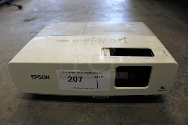 Epson Model H371A LCD Projector. 100-240 Volts, 1 Phase. 13x9.5x4