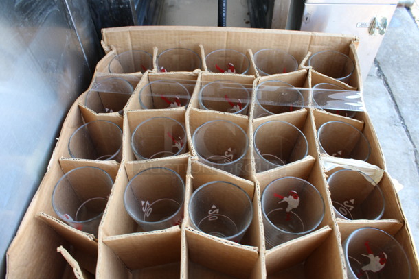 21 Beverage Glasses w/ Football Player Logo. 3.5x3.5x6. 21 Times Your Bid! - Image 4 of 4