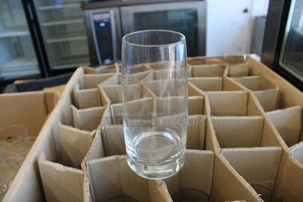 32 Beverage Glasses. 3x3x6.5. 32 Times Your Bid!