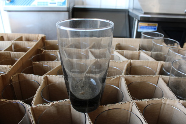 36 Beverage Glasses. 3.5x3.5x6. 36 Times Your Bid!