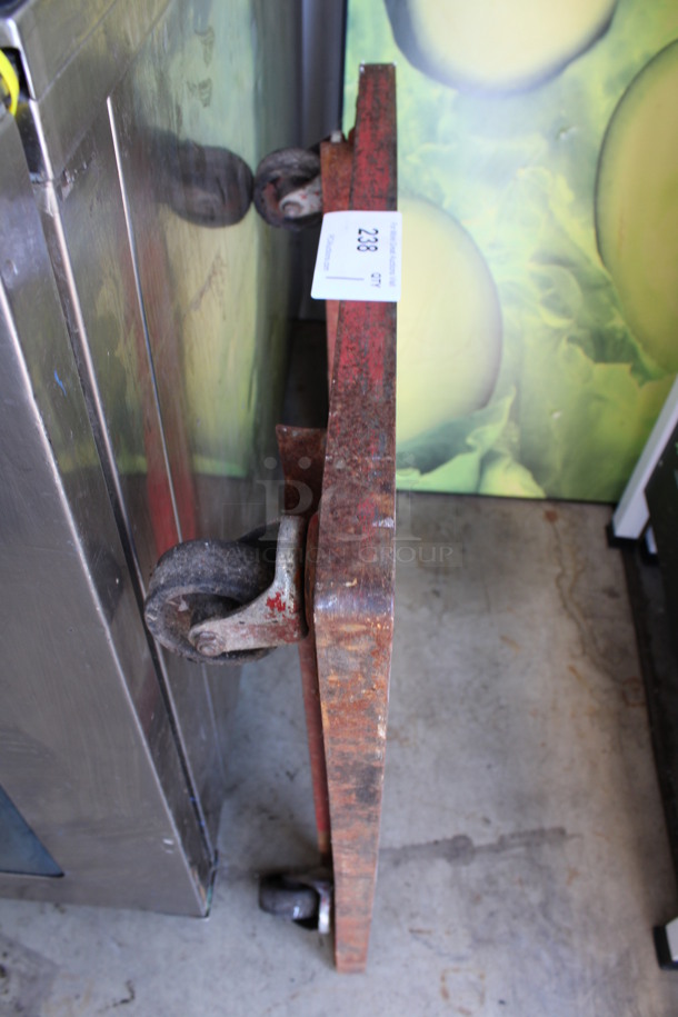 Red Metal Furniture Dolly on Commercial Casters. 23x31x7 - Image 2 of 3