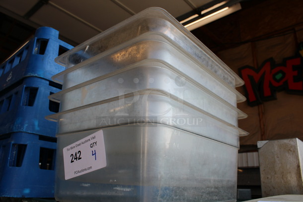4 Clear Poly 1/2 Size Drop In Bins. 1/2x6. 4 Times Your Bid! - Image 2 of 3