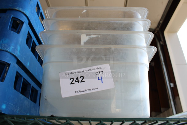 4 Clear Poly 1/2 Size Drop In Bins. 1/2x6. 4 Times Your Bid! - Image 3 of 3