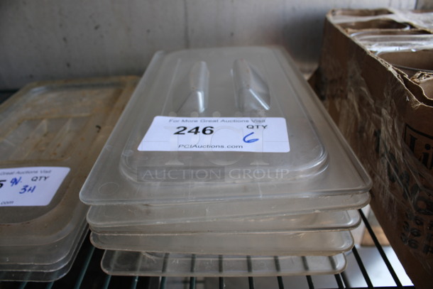 6 Clear Poly 1/3 Size Drop In Bin Lids. 6 Times Your Bid! - Image 1 of 3