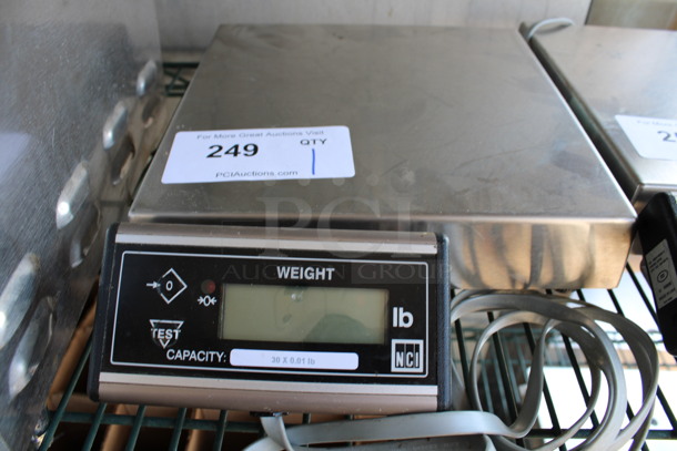 NCI Stainless Steel Countertop Food Portioning Scale. 10x14x3