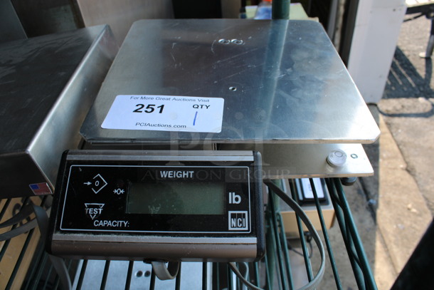 NCI Stainless Steel Countertop Food Portioning Scale. 10x14x3