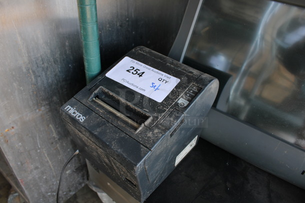 ALL ONE MONEY! Lot of Micros 15" POS Monitor, Epson Model M129C Receipt Printer, Micros Customer Screen and Metal Cash Drawer! - Image 3 of 6