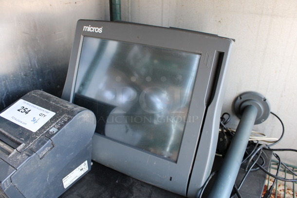 ALL ONE MONEY! Lot of Micros 15" POS Monitor, Epson Model M129C Receipt Printer, Micros Customer Screen and Metal Cash Drawer! - Image 6 of 6
