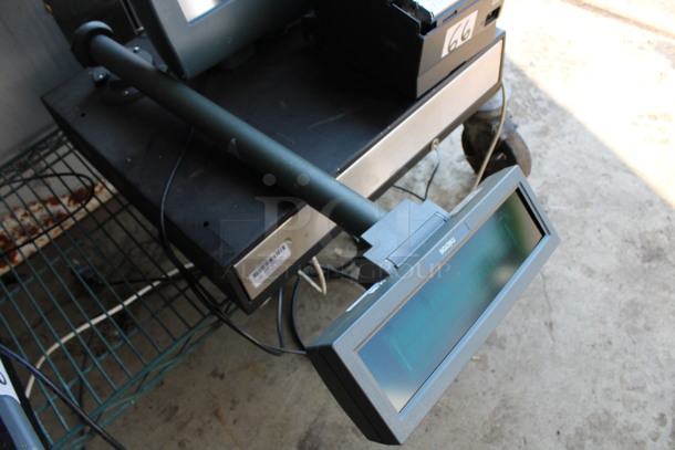 ALL ONE MONEY! Lot of Micros 15" POS Monitor, Epson Model M244A Receipt Printer, Micros Customer Screen and Metal Cash Drawer! - Image 3 of 6