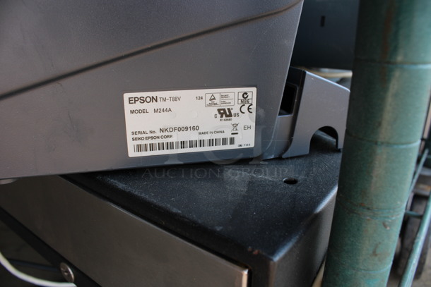 ALL ONE MONEY! Lot of Micros 15" POS Monitor, Epson Model M244A Receipt Printer, Micros Customer Screen and Metal Cash Drawer! - Image 4 of 6