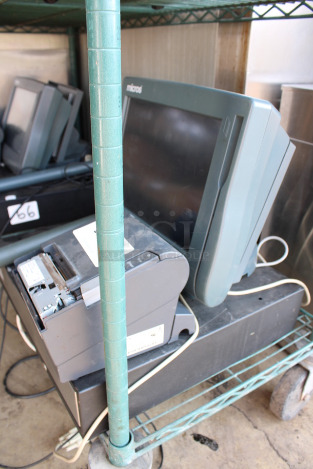 ALL ONE MONEY! Lot of Micros 15" POS Monitor, Epson Model M244A Receipt Printer, Micros Customer Screen and Metal Cash Drawer! - Image 6 of 6