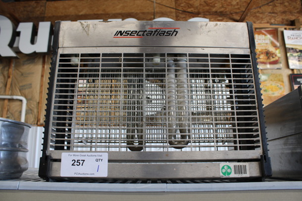 Insectaflash Model IF100S/S Chrome Finish Bug Zapper. 110 Volts, 1 Phase. 20x7x16. Cannot Test Due To Missing Power Cord - Image 1 of 4