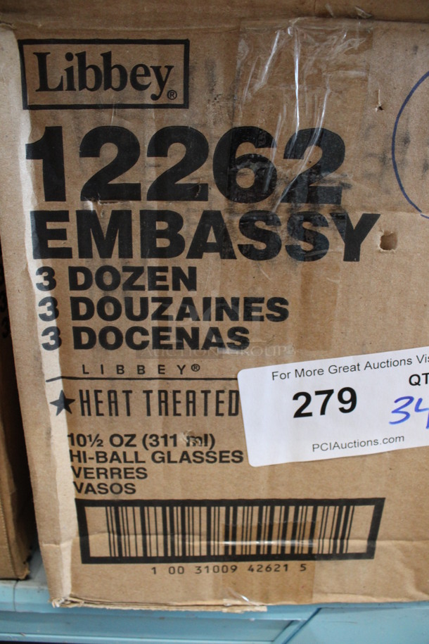34 BRAND NEW IN BOX! Libbey 12262 10.5 oz Hi-Ball Glasses. 2.75x2.75x5. 34 Times Your Bid! - Image 3 of 3