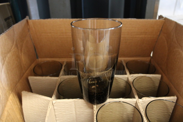 22 BRAND NEW IN BOX! Libbey 2154TM Classic 18 oz Mocha Cooler Glasses. 3.25x3.25x6. 22 Times Your Bid!