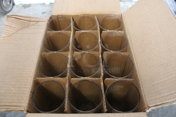 12 BRAND NEW IN BOX! Libbey 1623 23 oz Giant Beer Glasses. 2 Glasses Have Boston Sized Logo. 3.5x3.5x9. 12 Times Your Bid! - Image 3 of 4