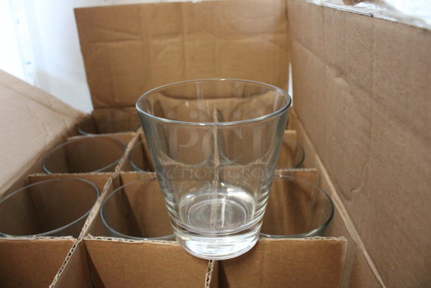 10 BRAND NEW IN BOX! Libbey Elan j12 oz Rocks Glasses. 3.75x3.75x4 10 Times Your Bid!