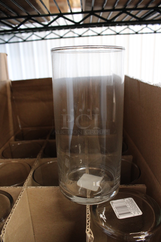 12 BRAND NEW IN BOX! Libbey 162354 Cylinder Vases. 3.5x3.5x7.25. 12 Times Your Bid!