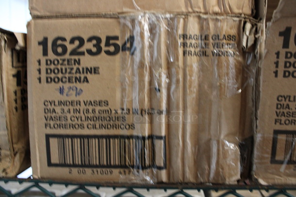 12 BRAND NEW IN BOX! Libbey 162354 Cylinder Vases. 3.5x3.5x7.25. 12 Times Your Bid! - Image 3 of 3