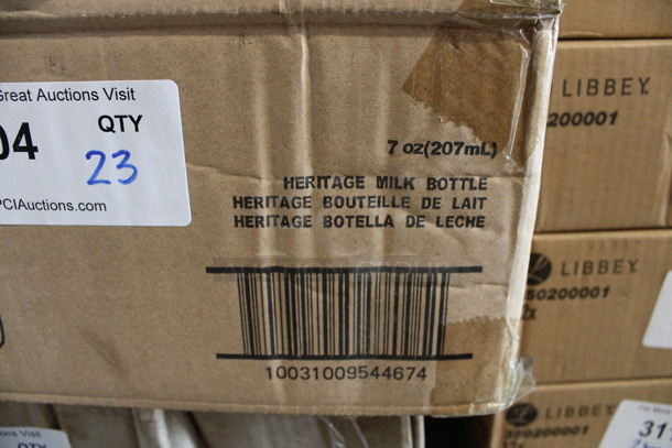23 BRAND NEW IN BOX! Libbey 70355 Heritage Milk Bottle 7 oz Glasses. 2.5x2.5x5.25. 23 Times Your Bid! - Image 3 of 4
