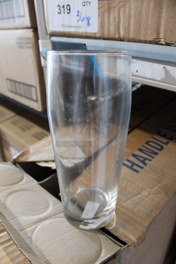 36 BRAND NEW IN BOX! 23 oz Beverage Glasses. 3x3x7.25. 36 Times Your Bid!