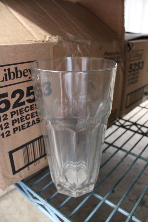24 BRAND NEW IN BOX! Libbey 5253 22 oz Cascade Iced Tea Beverage Glasses. 4x4x7. 24 Times Your Bid!
