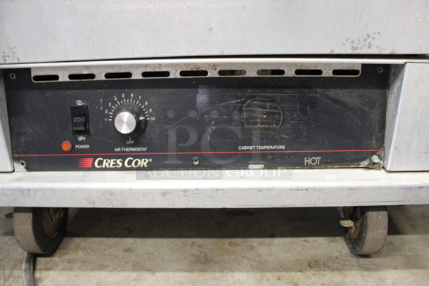 CresCor Metal Commercial 2 Half Size Door Warming Cabinet on Commercial Casters. 28x36x70. Tested and Does Not Power On - Image 4 of 5