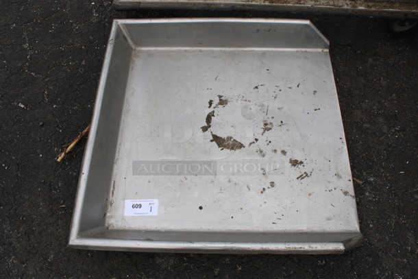 Stainless Steel Left Side Dishwasher Table. No Legs. 33x33x5 - Image 1 of 3