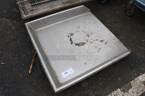 Stainless Steel Left Side Dishwasher Table. No Legs. 33x33x5 - Image 2 of 3