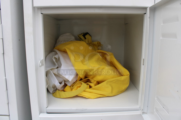 White Metal 5 Cubby Locker w/ Contents. 15x18x66 - Image 5 of 7