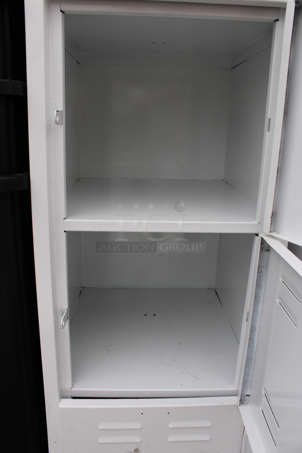 White Metal 5 Cubby Locker w/ Contents. 15x18x66 - Image 5 of 6