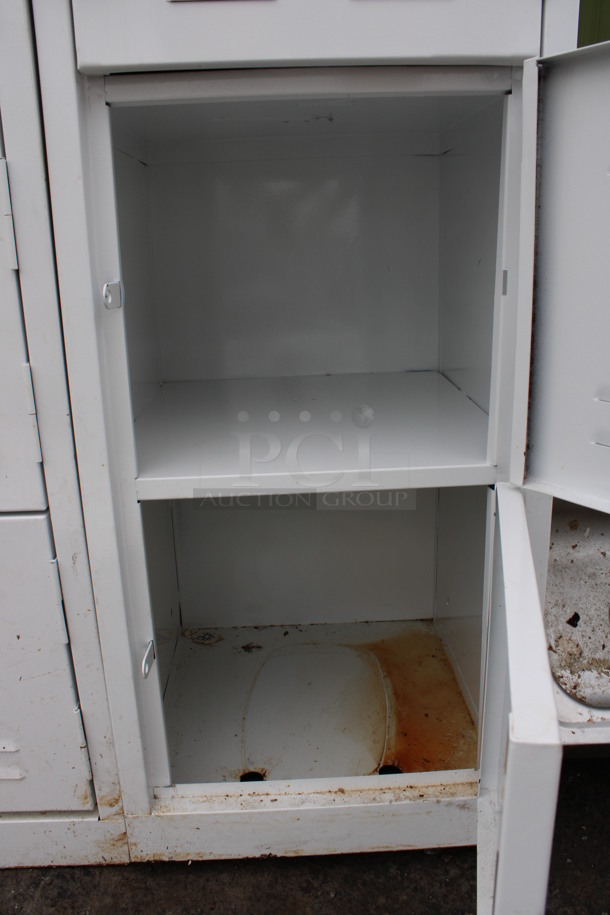 White Metal 5 Cubby Locker w/ Contents. 15x18x66 - Image 6 of 7
