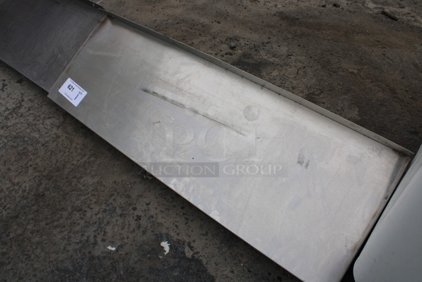 Stainless Steel Shelf w/ Wall Mount Brackets. 36x12x10 - Image 1 of 3