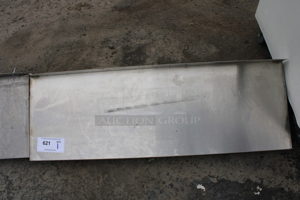 Stainless Steel Shelf w/ Wall Mount Brackets. 36x12x10 - Image 2 of 3