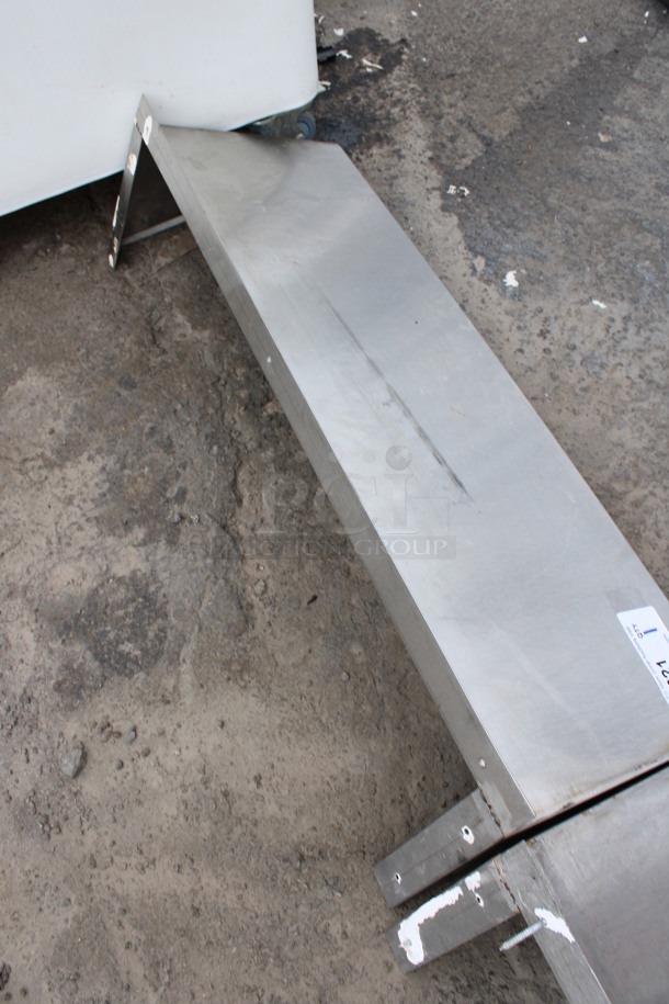 Stainless Steel Shelf w/ Wall Mount Brackets. 36x12x10 - Image 3 of 3