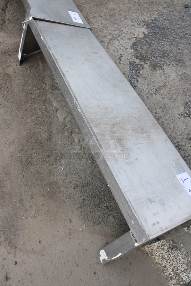 Stainless Steel Shelf w/ Wall Mount Brackets. 36x12x10 - Image 2 of 3