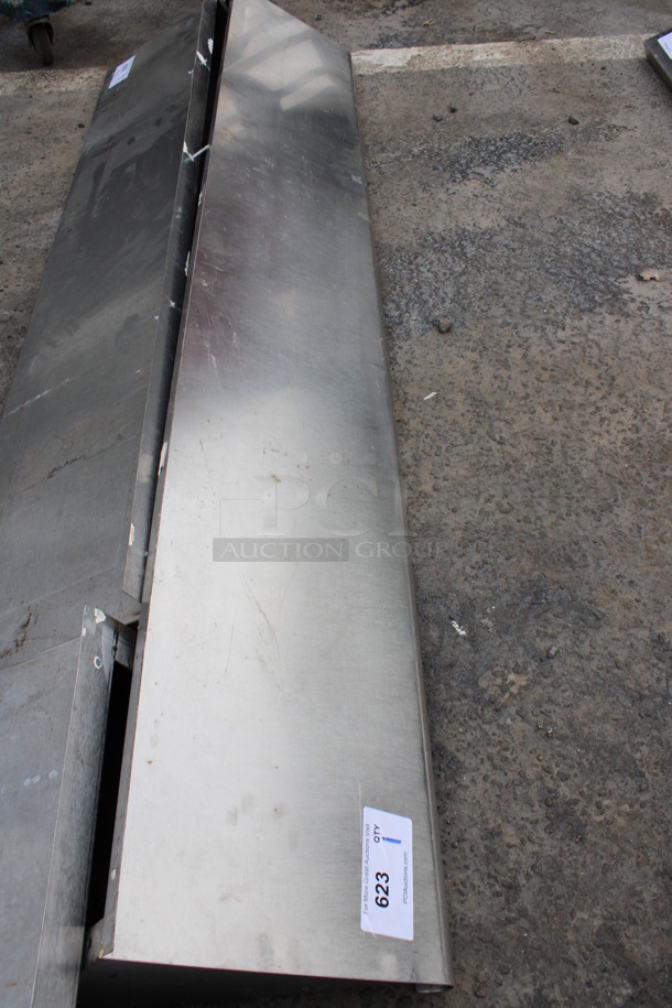 Stainless Steel Shelf w/ Wall Mount Brackets. 72x12x10 - Image 2 of 3