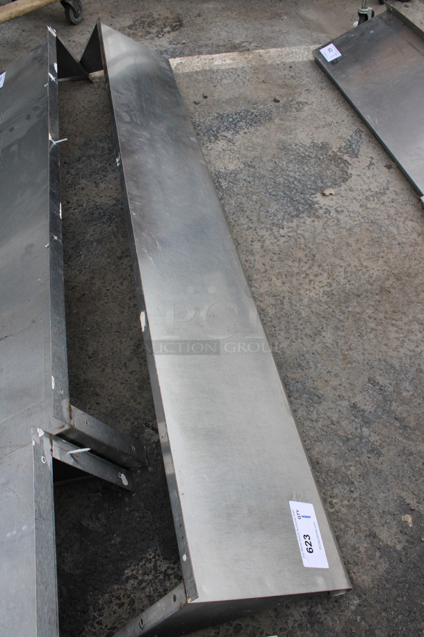 Stainless Steel Shelf w/ Wall Mount Brackets. 72x12x10 - Image 3 of 3