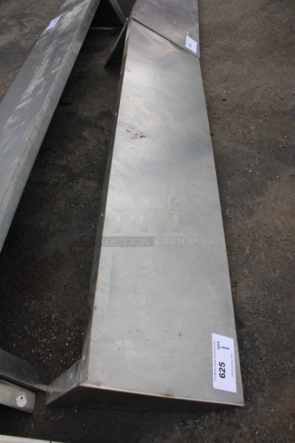 Stainless Steel Shelf w/ Wall Mount Brackets. 48x12x10 - Image 2 of 3