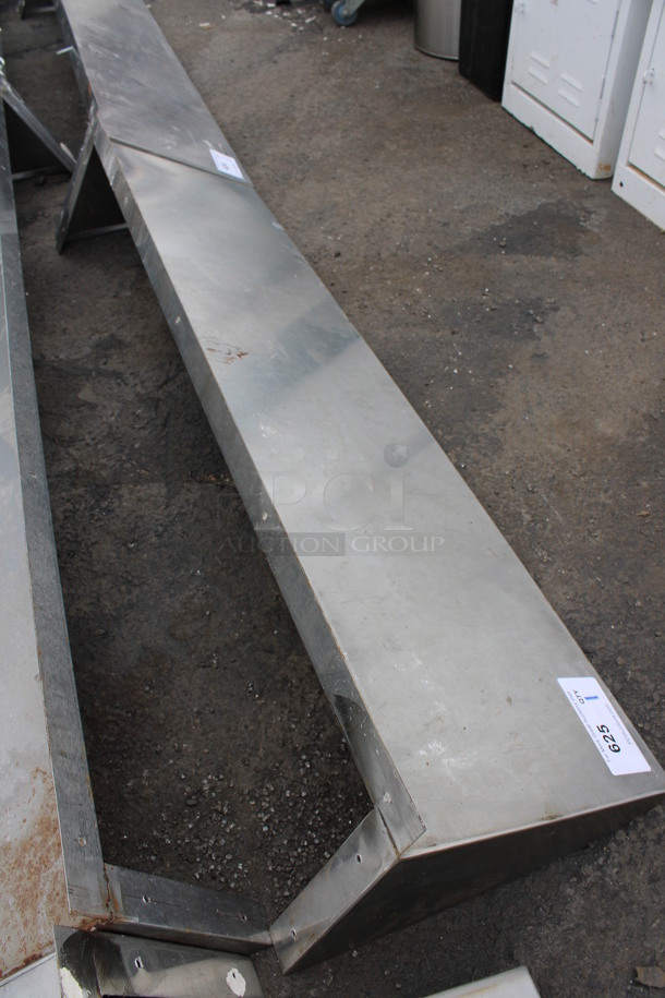 Stainless Steel Shelf w/ Wall Mount Brackets. 48x12x10 - Image 3 of 3