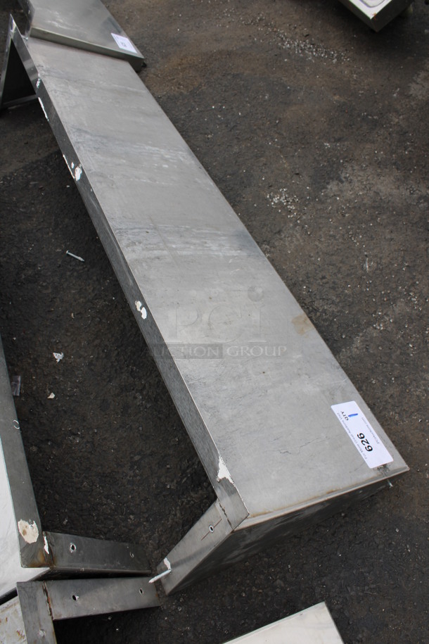 Stainless Steel Shelf w/ Wall Mount Brackets. 48x12x10 - Image 2 of 3