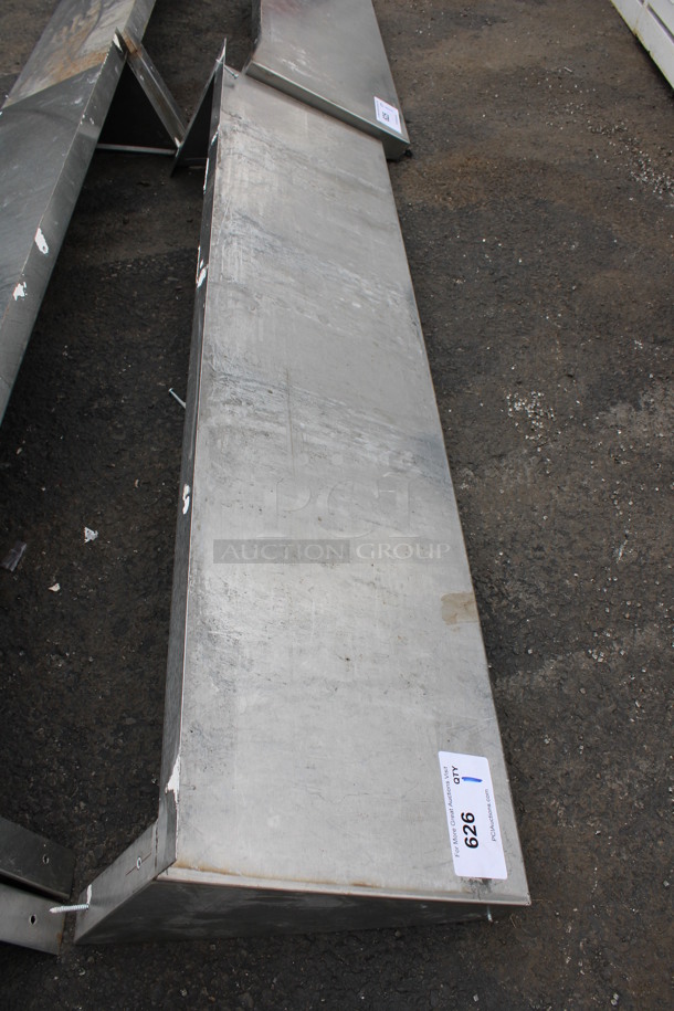 Stainless Steel Shelf w/ Wall Mount Brackets. 48x12x10 - Image 3 of 3
