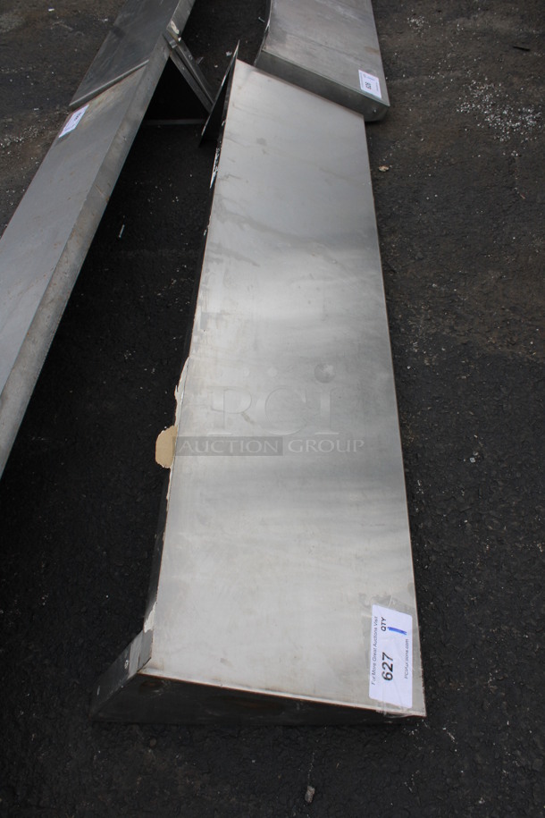 Stainless Steel Shelf w/ Wall Mount Brackets. 48x12x10 - Image 3 of 3