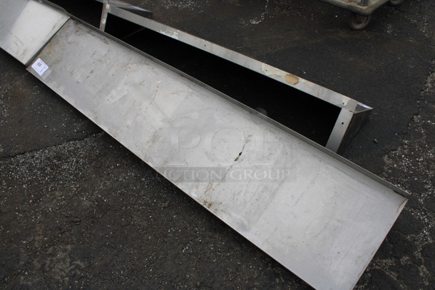 Stainless Steel Shelf w/ Wall Mount Brackets. 60x12x10 - Image 2 of 3