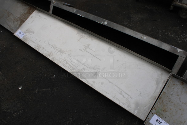 Stainless Steel Shelf w/ Wall Mount Brackets. 48x12x10